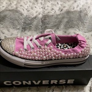 Pink converse shoes